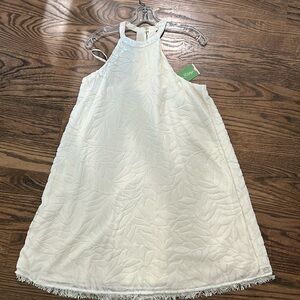 NWT Lily Pulitzer Quinn swing dress. Cream leafy fern burnout
